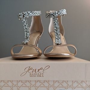 Jewel by Badgley Mischka- Janna rose gold sandal